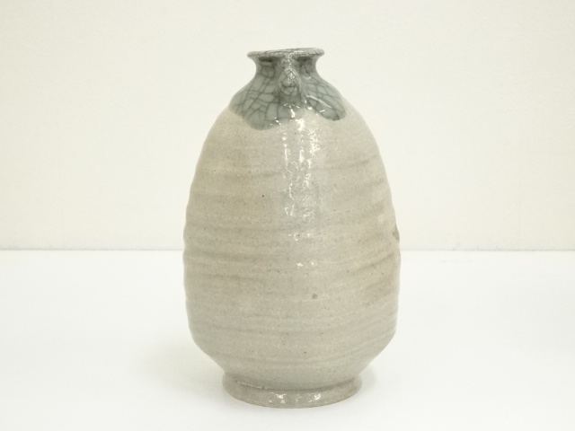  相馬駒焼　十五代　田代清治右衛門（法橋）造　花入（共箱）